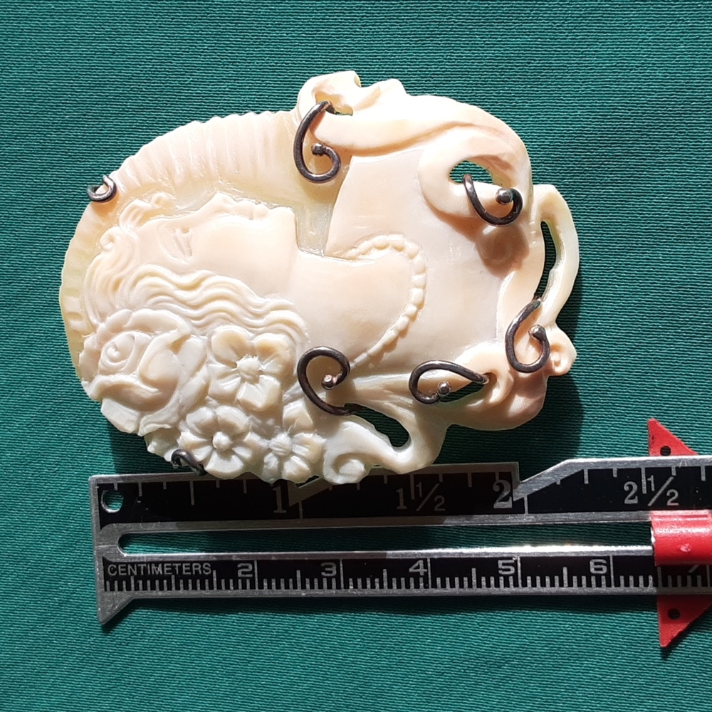 925 Genuine Hand Carved Cameo. Italy. Brooch, Pendant. FIRM. - Picture 14 of 17